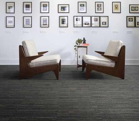 Interface Alliteration and Palindrome carpet tile in small seating area with multiple, framed prints on the wall imagen número 5