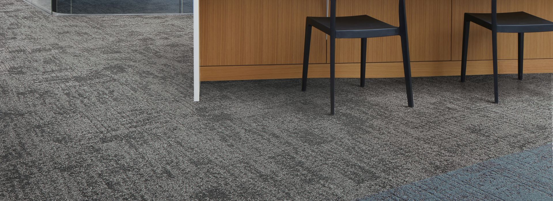 Interface Perfect Pair carpet tile in open seating area