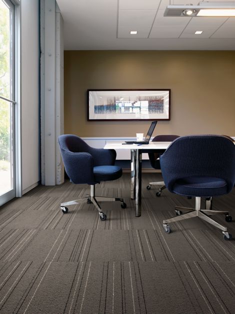 Interface Pin Line carpet tile in meeting room with laptop on table image number 3