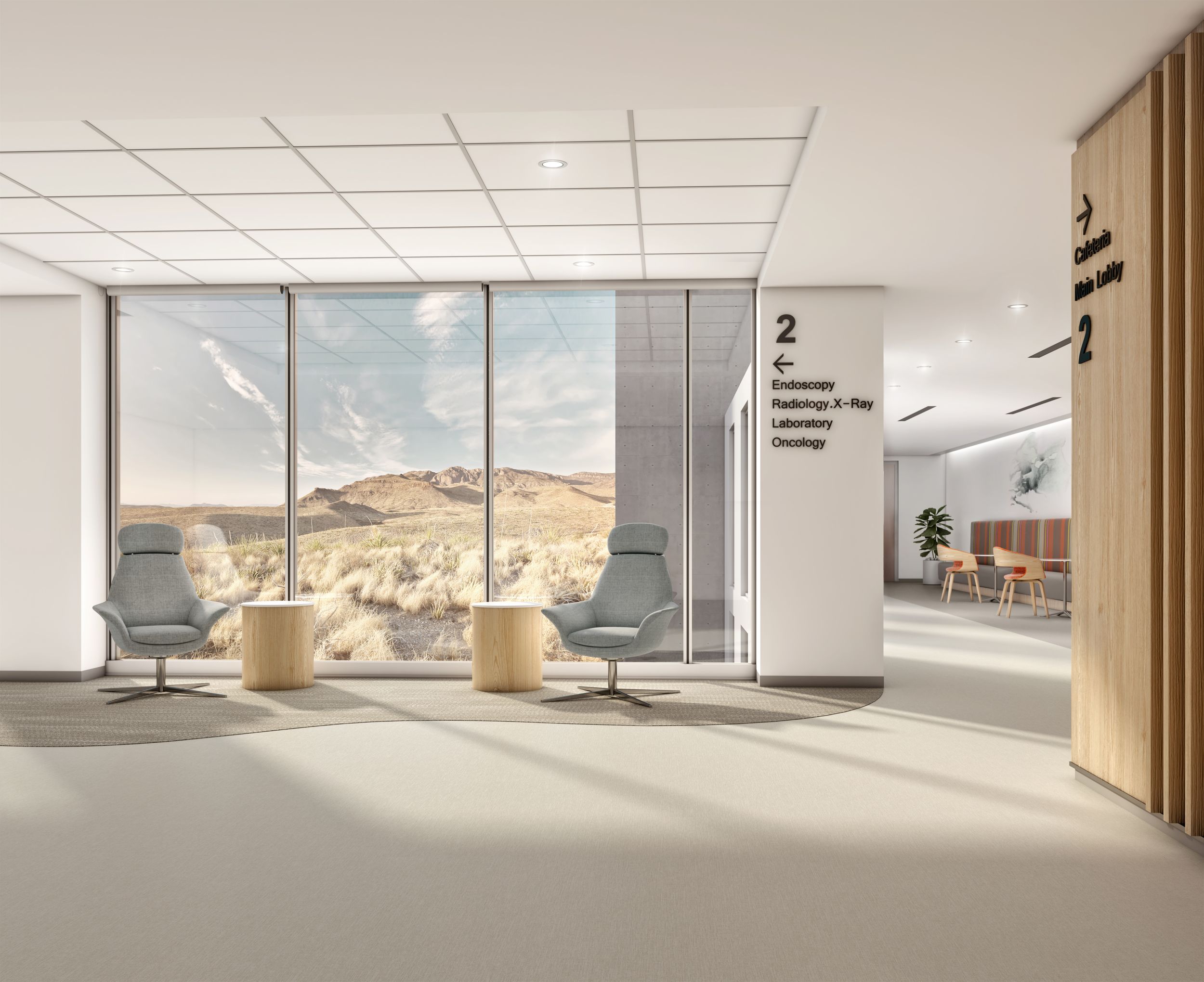 Interface Plant-astic, Cactus Makes Perfect LVT and Cactus Grooves carpet tile in lobby imagen número 15