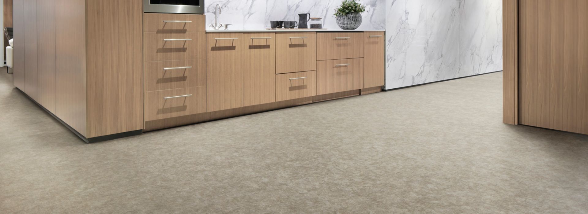 Interface Plaster LVT in workplace breakroom/cafe area