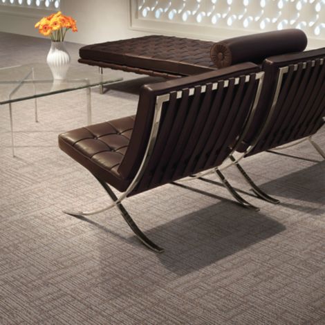 Interface Platform carpet tile in seating area with flowers on glass table image number 2