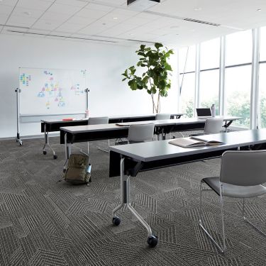 Interface Play the Angle plank carpet tile in college classroom