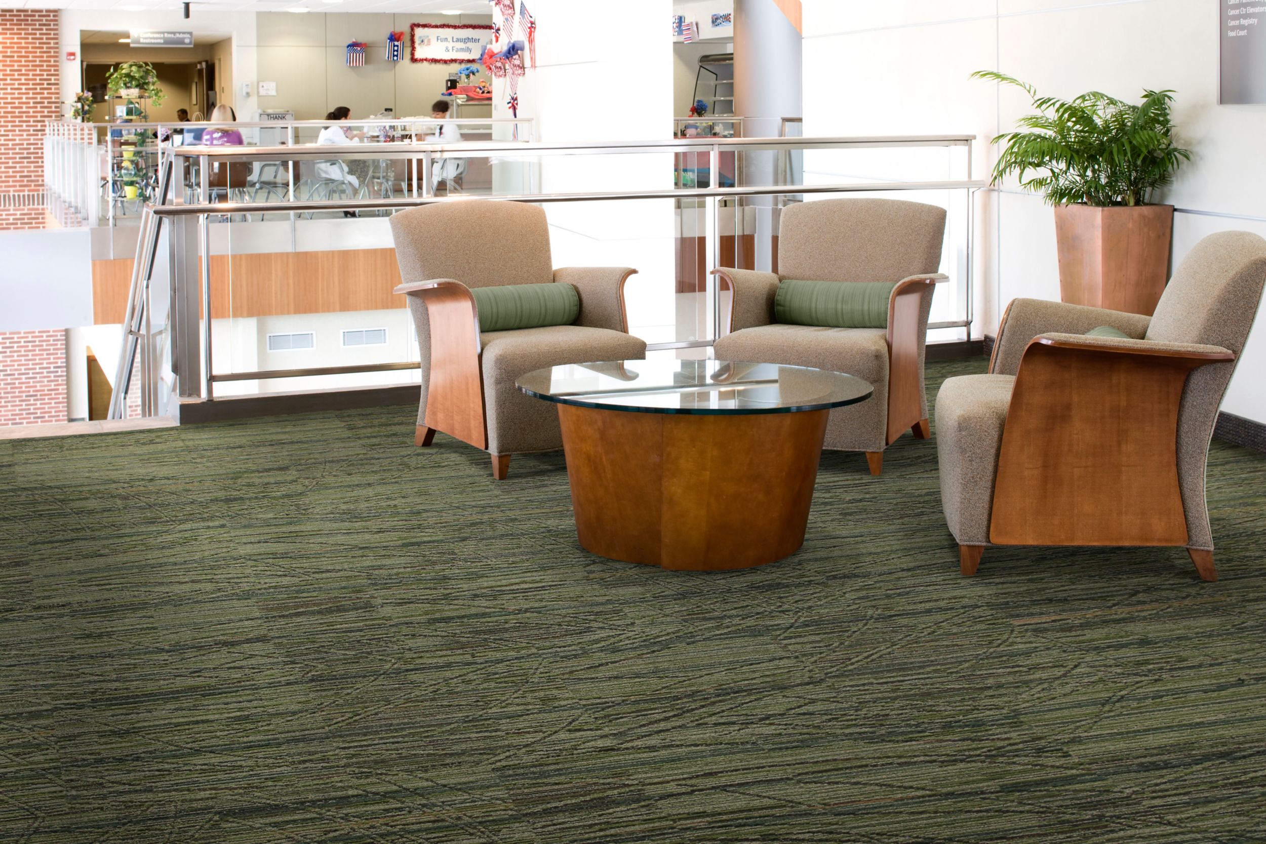 Interface Prairie Grass carpet tile in waiting area image number 11