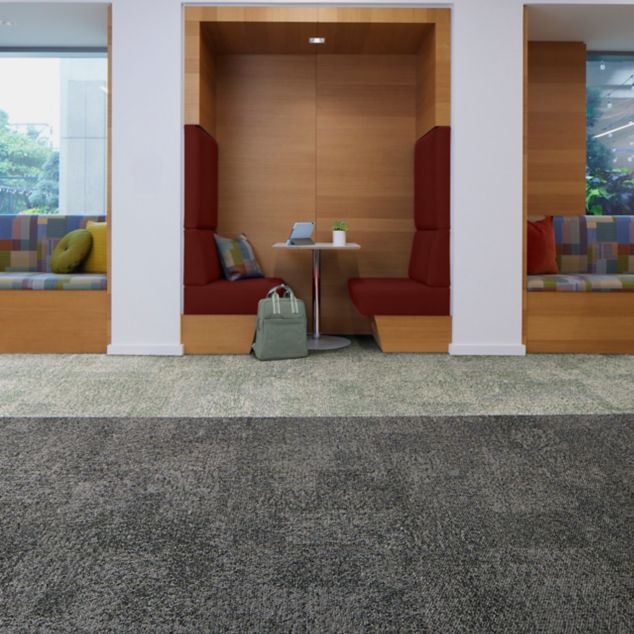 Interface Pressed for Time carpet tile in workplace collaborative areas