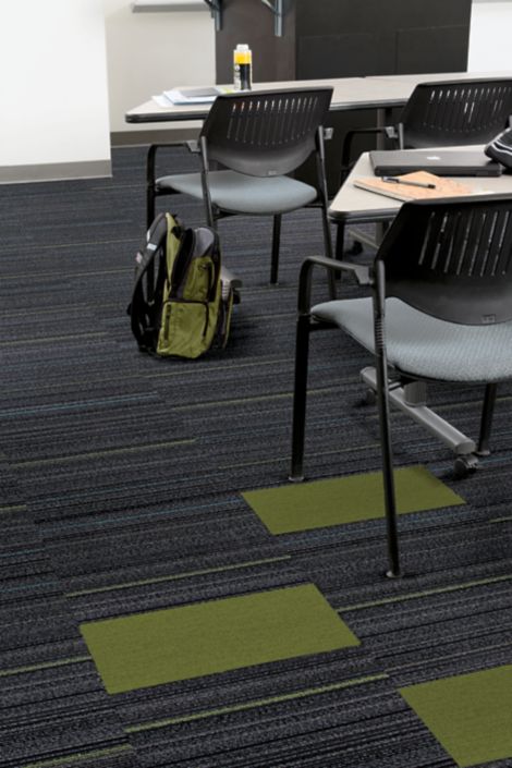 Interface Primary Stitch and Viva Colores carpet tile in college classroom