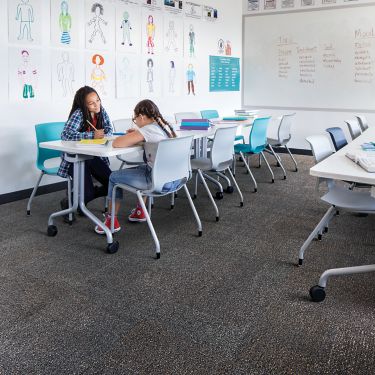 Interface Profile carpet tile in elementary school classroom image number 1