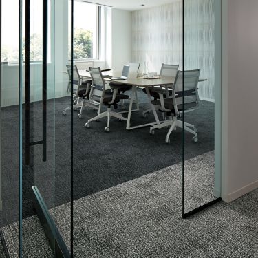 Interface Puppy Love carpet tile in meeting room