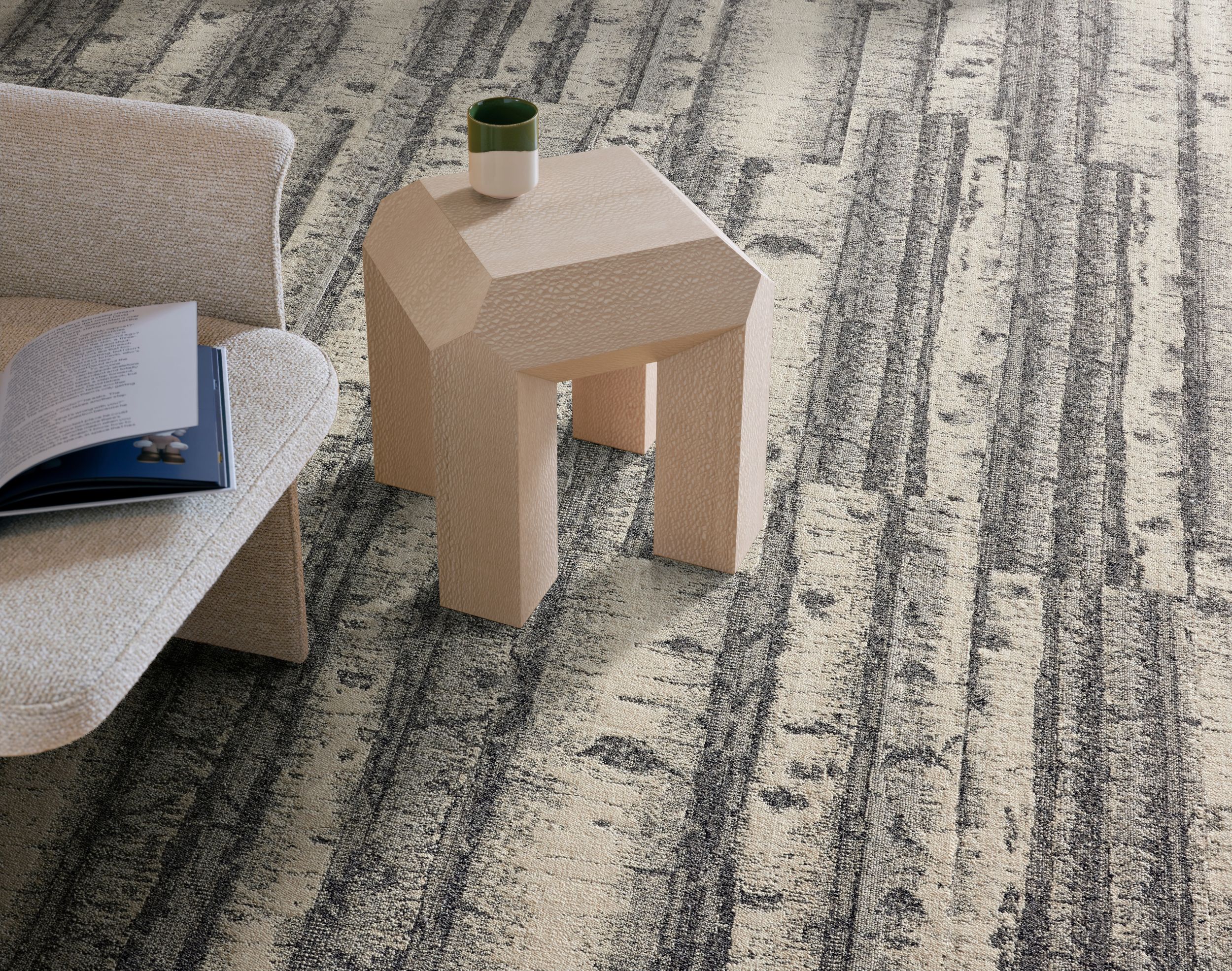 Interface Quiet Grove plank carpet tile in workplace lobby image number 2