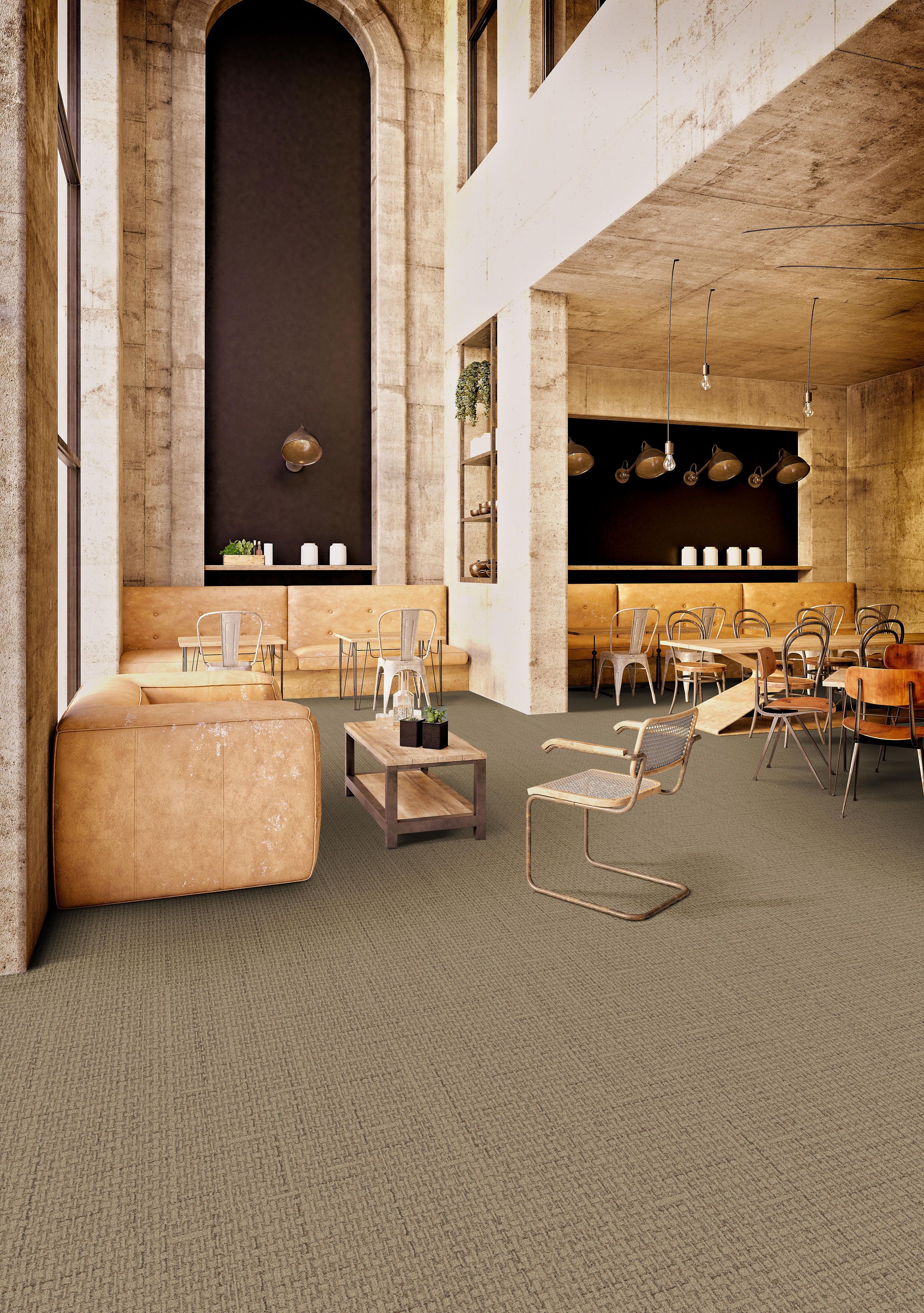Interface RMS 607 carpet tile in upscale hotel dining room image number 1