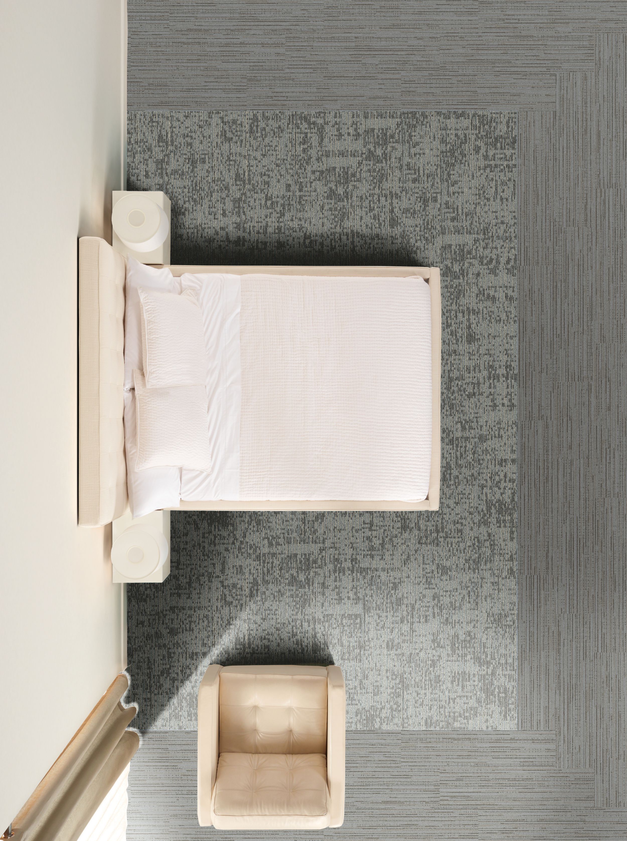 Interface RMS 511 and RMS 703 plank carpet tile in hotel guest room image number 2