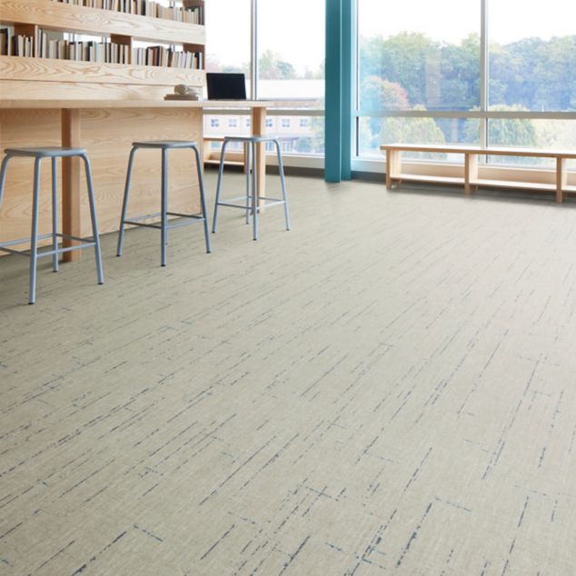 Raw Materials plank LVT in office collaborative space