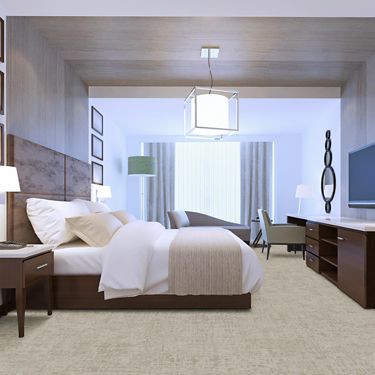 Interface Roman Holiday carpet tile in upscale hotel guest room image number 1