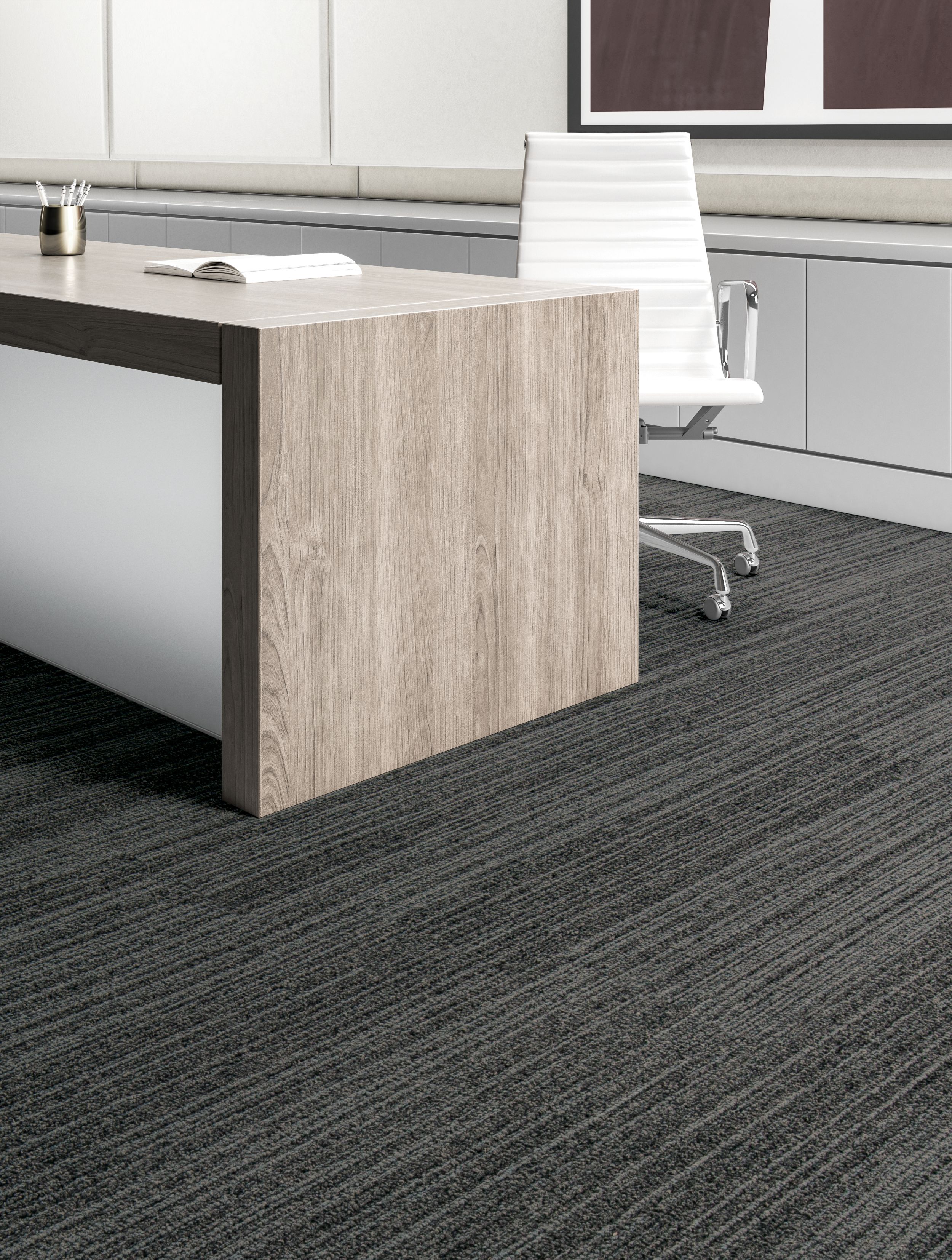 Interface SL910 plank carpet tile with desk and chair image number 2