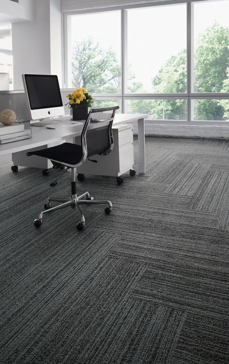 Interface SL910 plank carpet tile with desk and chair image number 9