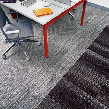 Interface SL910 and SL930 plank carpet tile with desk and chair image number 1