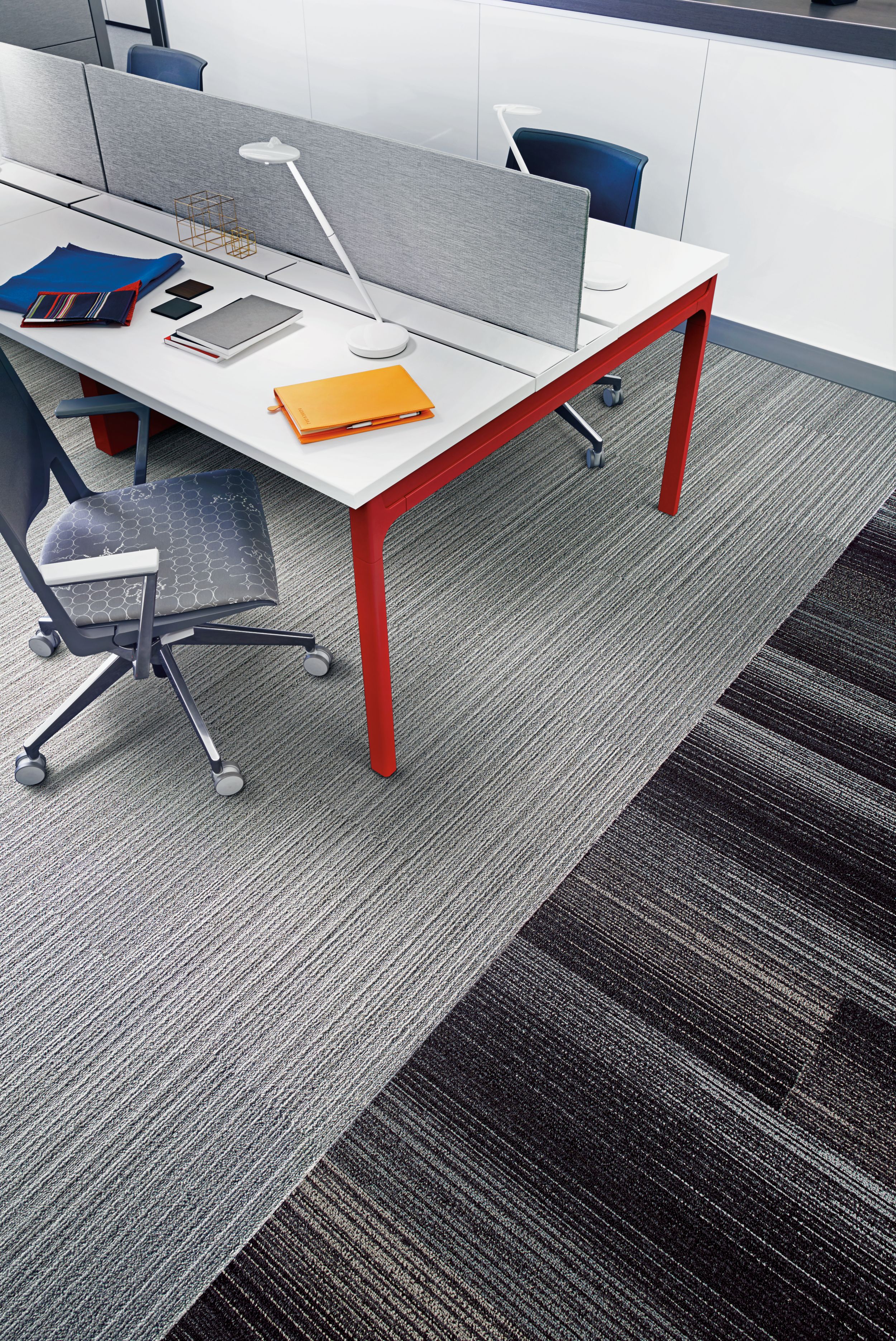 Interface SL910 and SL930 plank carpet tile with desk and chair image number 5