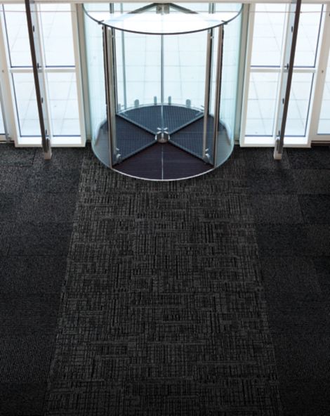 Interface SR699 and SR899 carpet tile in entryway with revolving door image number 4