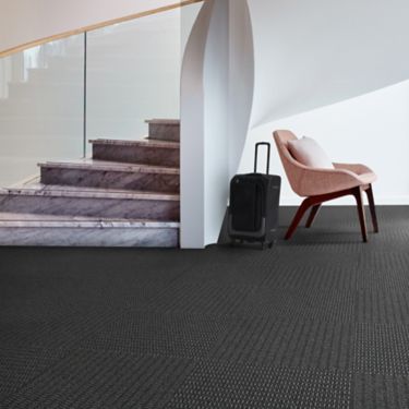 Interface SR799 carpet tile in public space with curved stairwell image number 2