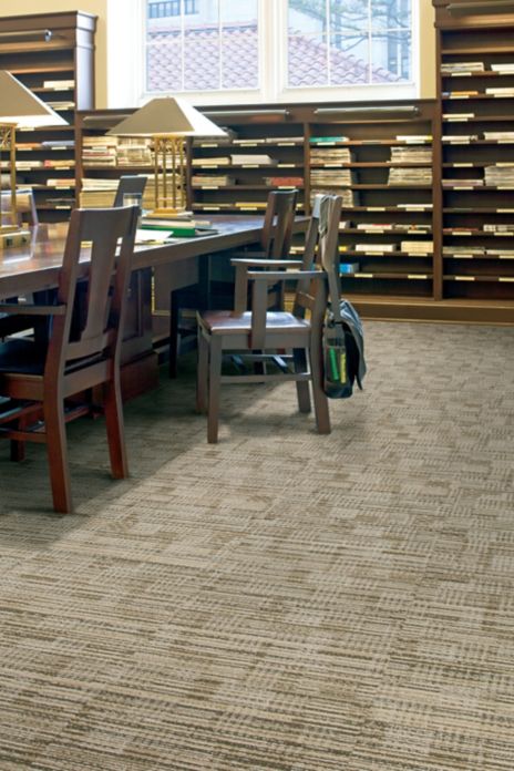 Interface Santiago carpet tile in library 
