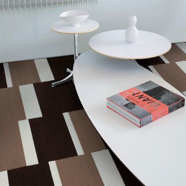 Interface Sew Retro carpet tile in modern office with white tables and large book image number 1