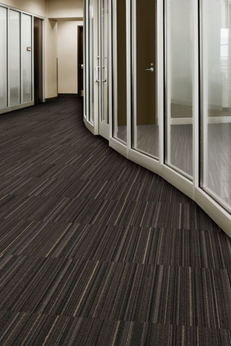 Interface Sew Straight carpet tile in workplace corridor image number 7