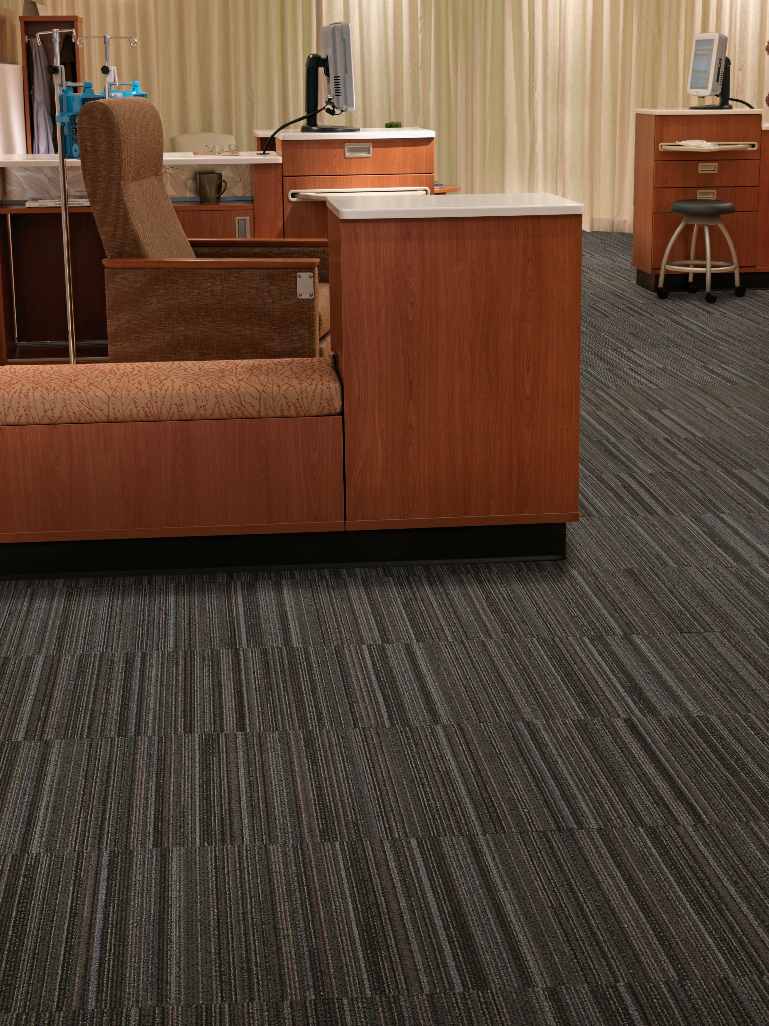 Interface Sew Straight carpet tile in medical facility image number 7