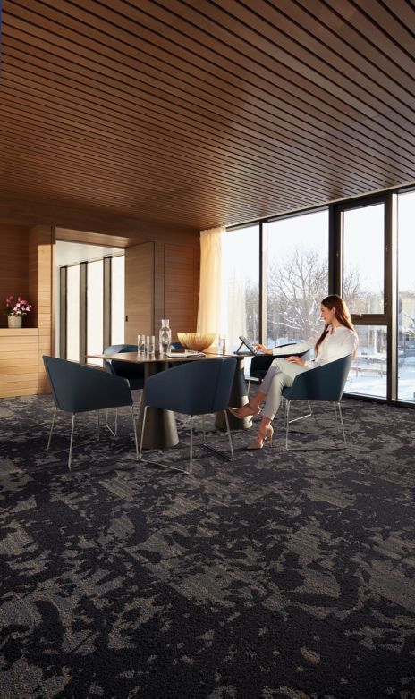 Interface Shading plank carpet tile in seating area with table and chairs numéro d’image 1