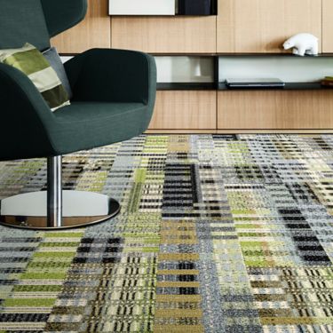 Interface Social Fabric and Drawn Thread plank carpet tile image number 1