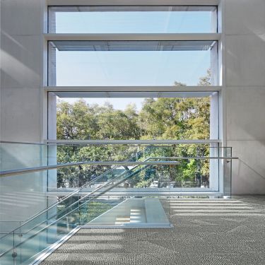 Interface Spandrel plank carpet tile in open area with stairs image number 2