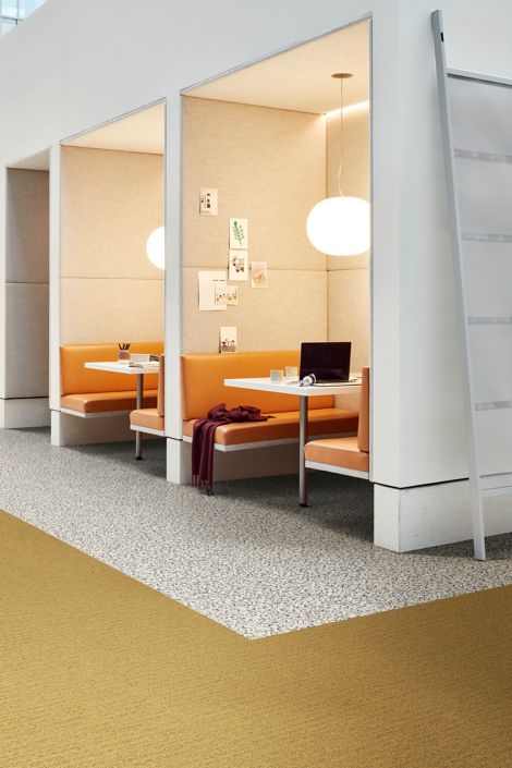 CARPET: Speckled Ground, Mustard, Monolithic LVT: Walk on By, Monochrome, Non Directional image number 8