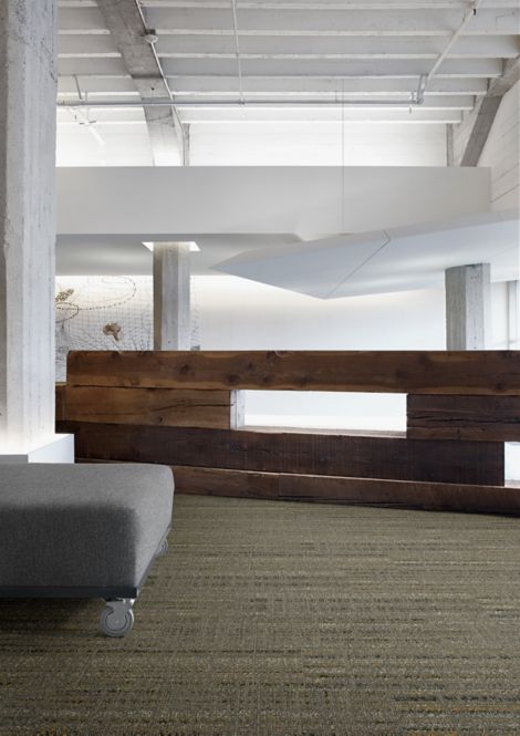 Interface Static Lines plank carpet tile  in common area with stools imagen número 3