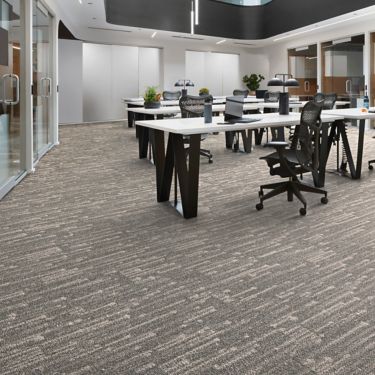 Interface Meteor plank carpet tile in open office image number 1