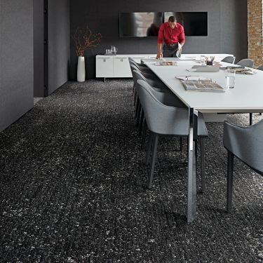 Interface Step Aside carpet tile in meeting room 