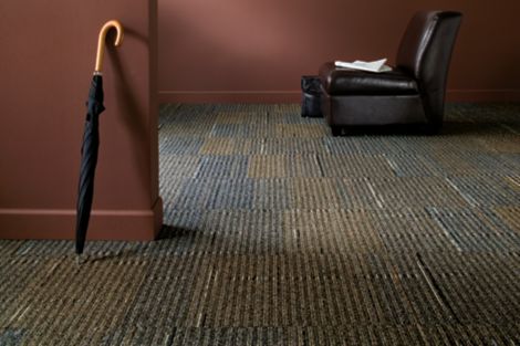 Interface Stroud II carpet tile with leather chair and umbrella image number 4