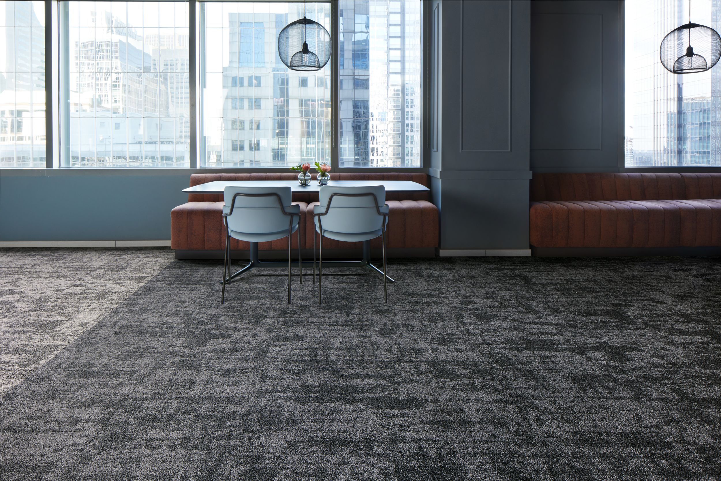 Interface Stunt Double carpet tile in dining area with table and chairs image number 4