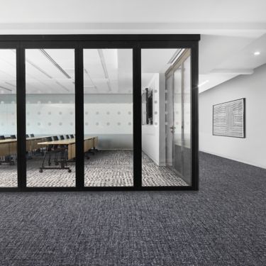 Interface Third Space 301 and FLOR Check It Out carpet tile in open office image number 1