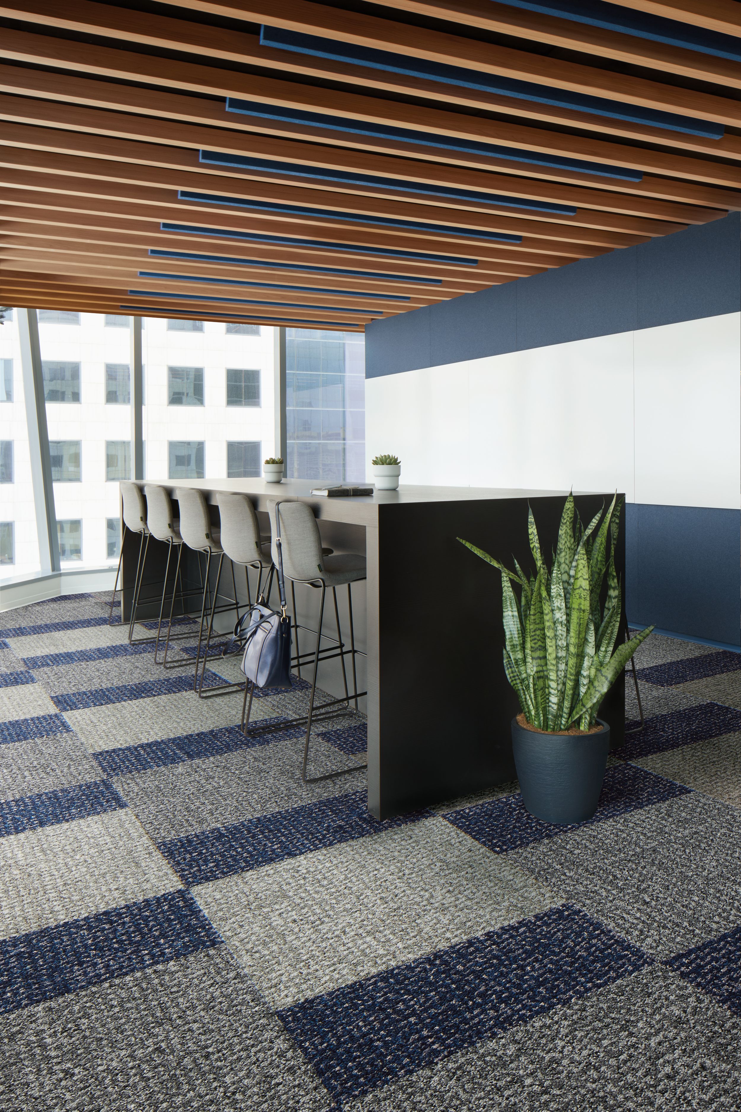 Interface Third Space 305 carpet tile in casual seating area image number 1