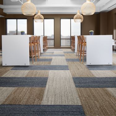 Interface Third Space 307 carpet tile in casual dining seating area image number 1