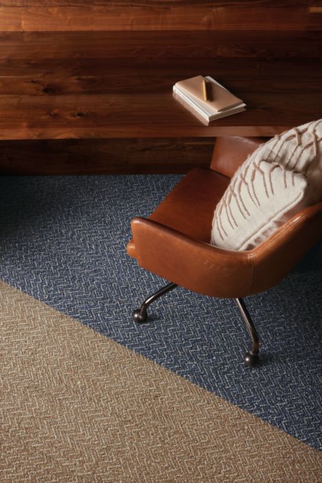 Interface Third Space 308 carpet tile in seating area with desk