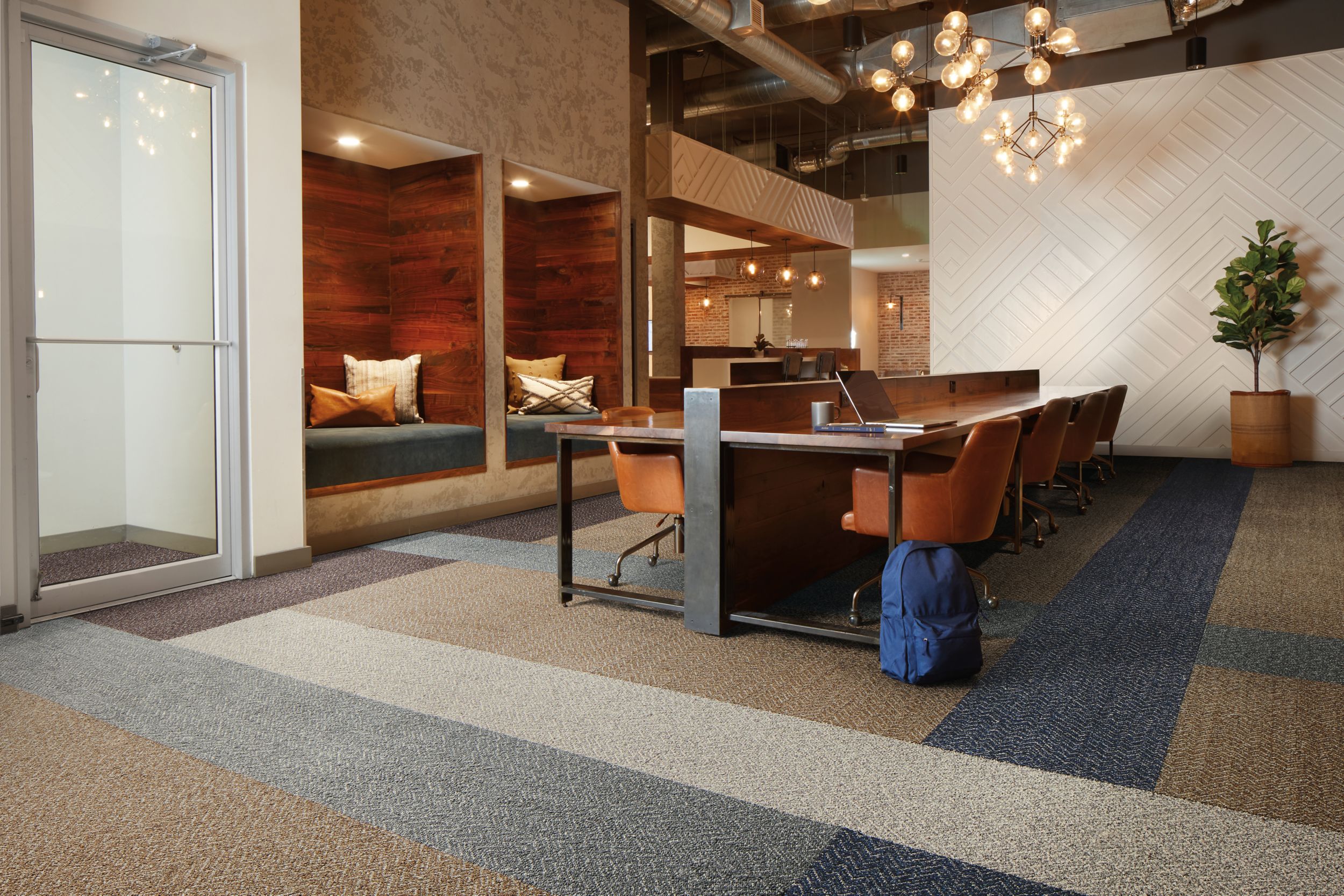 Interface Third Space 308 carpet tile in casual seating area image number 3