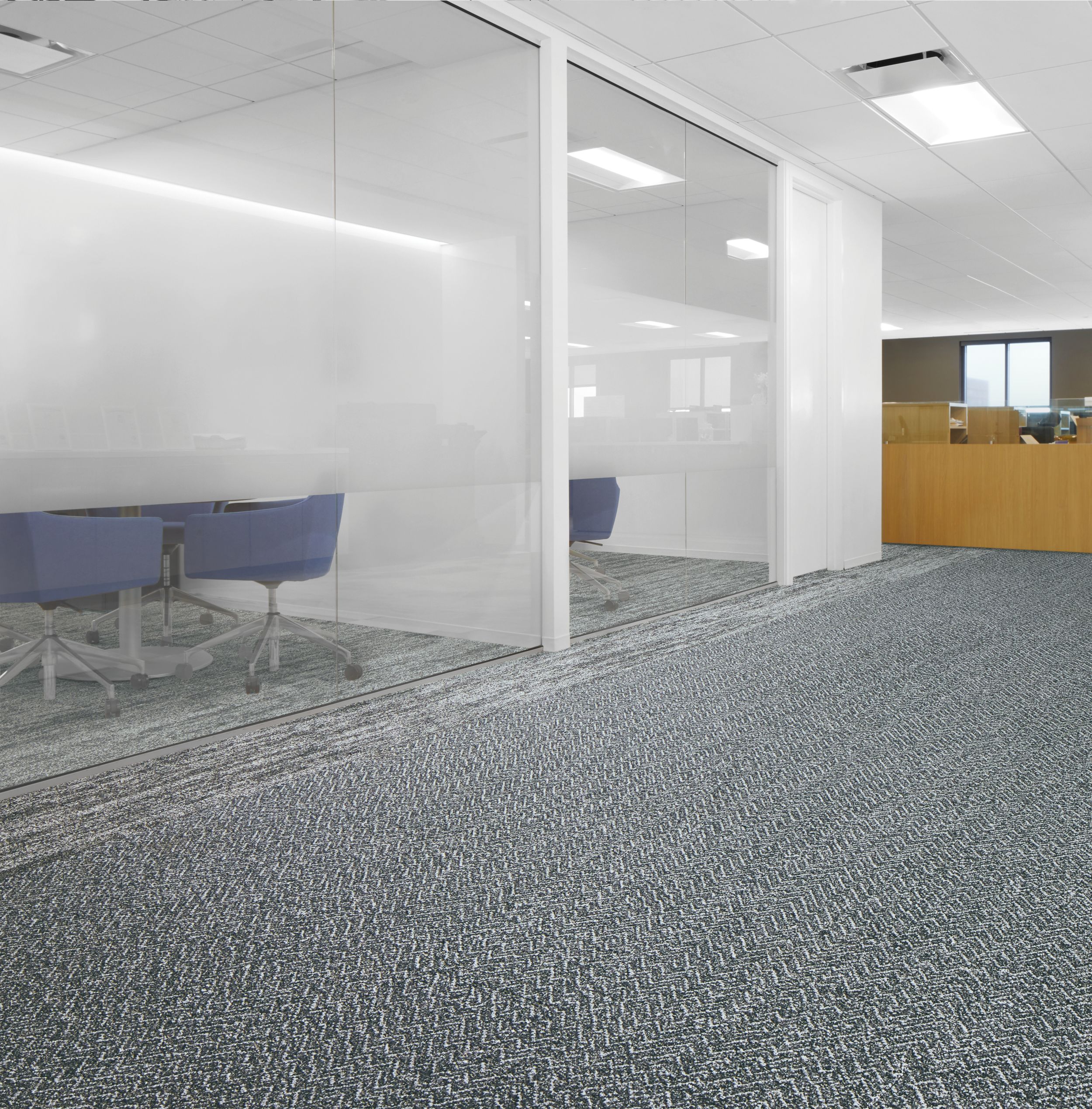 Interface Third Space 309 and Open Air 402 carpet tile in open office image number 1