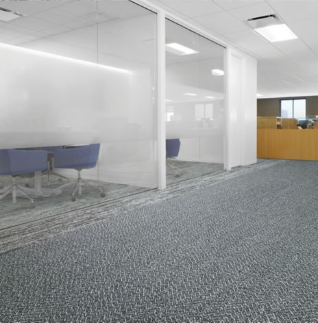 Interface Third Space 309 and Open Air 402 carpet tile in open office