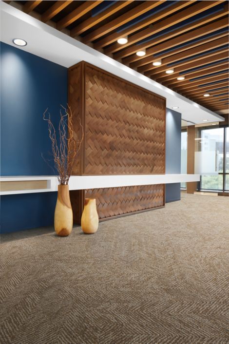 Interface Third Space 310 carpet tile in entryway