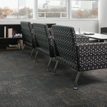 Interface To Scale carpet tile in seating area 
