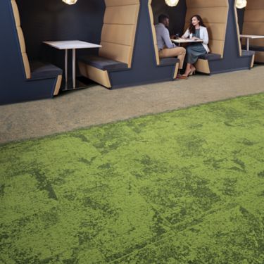 Interface UR101, UR102 and UR103 carpet tile in meeting space with booths
