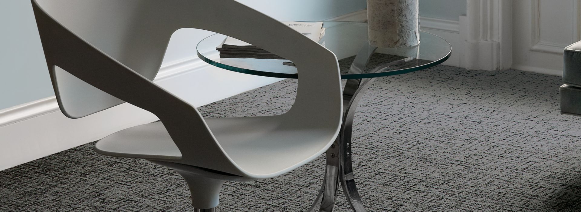 Interface UR303 carpet tile in seating area 