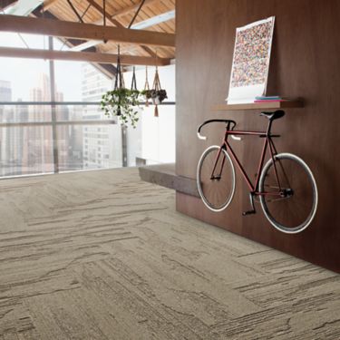 Interface UR501 plank carpet tile in office common area with bike  imagen número 1