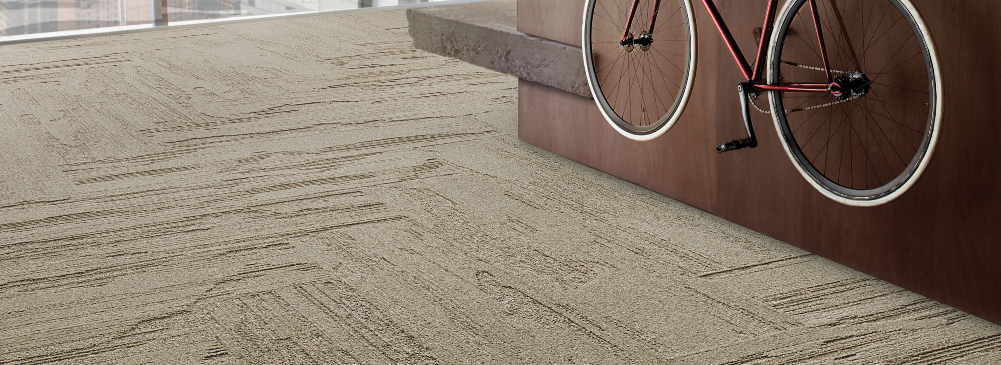 image Interface UR501 plank carpet tile in office common area with bike  numéro 1