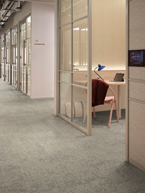 Interface Under Pressure carpet tile in workplace corridor and focus room image number 4
